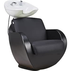 Ayala Парикмахерское кресло AYALA Thomas с умывальником, парикмахерское кресло, обратная раковина, парикмахерское кресло для салона, кресло для мытья, черный