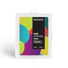 Néonail NEONAIL Duo Acrylic Gel Forms - Dual Nail Forms Set - 120 Pieces Nail Tips - Poly UV Gel - False Nails - Dual Nail Shapes - 12 Sizes to Choose From - for Nail Extensions