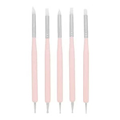 Anself 5 St¨¹ck 2-Wege Nail Art Dotting Tools Silikon Nagel Pen UV Gel Nail Art Pinsel