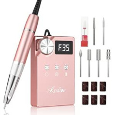 ‎Kredioo Kredioo Nail Cutter for Gel Nails and Acrylic Nails 35000 rpm Professional Electric Nail File Brushless Manicure Pedicure Set Cutter Set for Nail Studio and DIY Manicure Rose Gold