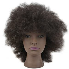 Ersiman-Aw Голова манекена ERSIMAN афро, 100% человеческие волосы, 8 дюймов, косметическая мужская тренировочная голова со свободным зажимом