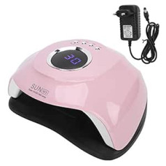 Salutuya 180W Nail Dryer Lamp, UV Nail Art Light, Gel Polish Drying Lamp, Nail Phototherapy Device, High Performance Nail Dryer for Nail Studio (100-240V)