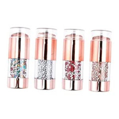 ‎Minkissy minkissy Pack of 4 Double Headed Diamond Seal Silikona zīmogs Nail Art Supplies Nail Stamper Stamper Tool Stamper Nail DIY Nail Art Tools Manikīrs Akrila želeja bērnam