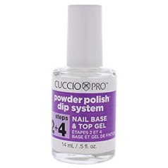 Cuccio Powder Polish Dip System Step 2 un 4 Nagu bāze un Top Gel