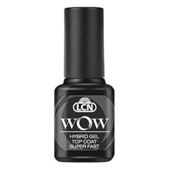 LCN Wow Hybrid Gel Top Coat - Super Fast - 8 ml - žūst vēl ātrāk, piešķir vēl vairāk spīduma