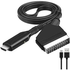 smine Scart to HDMI Converter Scart to HDMI Video Audio Converter with USB Cable Support HDMI 720/1080P for HD TV Monitor Projector STB VHS Xbox PS3 Sky Blu-ray DVD Player