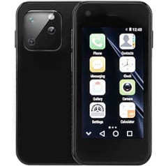 Bewinner XS13 Mini 3G viedtālrunis atbloķēts, 2,5 collu HD skārienekrāns, 1 GB RAM, 8 GB ROM, divu SIM kartu divkāršs gaidstāves mobilais tālrunis, vieglie mobilie tālruņi vecākiem skolēniem (melns)