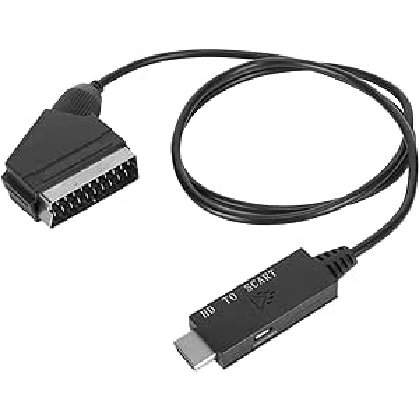 HDMI uz Scart kabelis HDMI uz Scart pārveidotāja adapteris HDMI uz Scart video adapteris televizoram VHS VCR DVD ierakstītājs