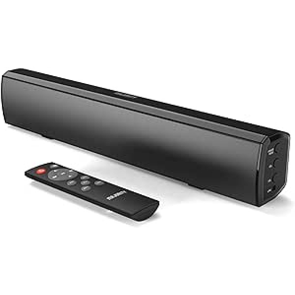 Lielākā daļa Bowfell 2.1 Bluetooth Soundbar TV ierīcēm, datora skaļruņi, iekļauta tālvadības pults, kompakta, ar RCA kabeli un optisko ieeju