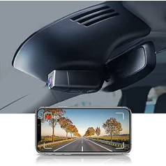 Fitcamx Dash Cam saderīga ar Volvo XC40 P8 2021 2022 2023 2024 (B modelis), 4K automašīnas kamera WiFi, UHD 2160P video, nakts redzamība, G-sensors, cilpas ierakstīšana, WDR Dash Cam, OEM Volvo piederumi, 64 GB