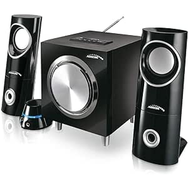 Audiocore AC790 2.1 multivides skaļruņu sistēma 15 W (RMS) skaļrunis zemfrekvences skaļrunis Bluetooth radio AUX SD kartes slots USB