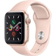 Apple Watch Series 5 (40 mm, GPS) — Aluminiumgehäuse Gold Sandrosa Sportarmband (Generalüberholt)