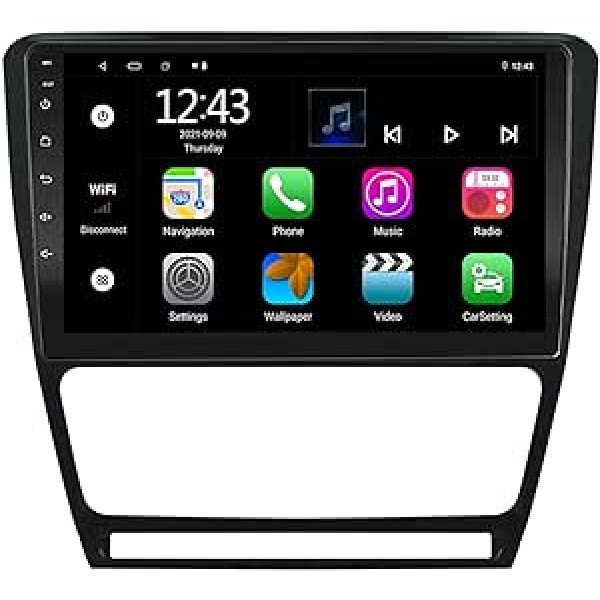 EZoneTronics Android 11 Car Radio stereo priekš Skoda Octavia 2009-2013 10 collu skārienekrāns GPS navigācija Bluetooth USB AM/FM/RDS WiFi atbalsts Carplay un Android automašīnas DSP atskaņotājs 2G RAM + 32G ROM