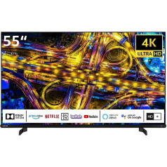 Toshiba 55UL4D63DGY 55 collu televizors / viedais televizors (4K Ultra HD, HDR Dolby Vision, Onkyo skaņa, trīskāršs uztvērējs) — 6 mēneši HD+ iesk. [2023]