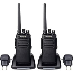 Retevis RT81 Radio Long Range, DMR Digital Analogue Walkie Talkie, IP67 Waterproof, Clear Sound, 2200 mAh Portable Radio for Construction Sites, Manufacturing (Black, Pack of 2)