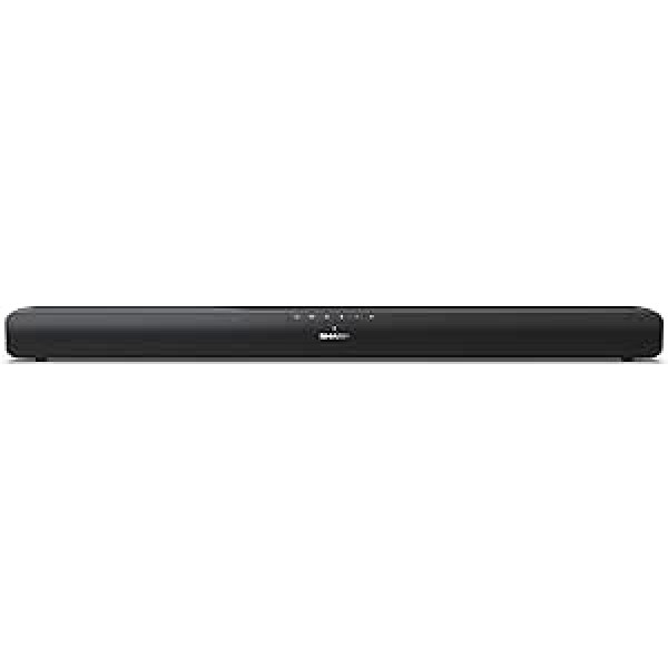 SHARP HTSB100 2.0 Soundbar 75 W USB Bluetooth HDMI Optical Aux-In 3,5 mm Platums 80 cm Melns