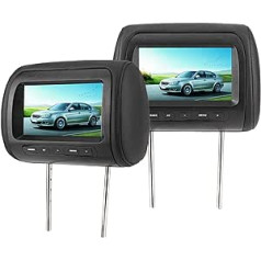 2 gabali 7 collu bezvadu vadība regulējams galvas balsts LCD video atskaņotājs MP5 displejs melns automašīnas DVD atskaņotājs galvas balsta monitors