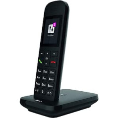 Telekom Sinus 12 bezvadu fiksētais tālrunis bezvada melnā krāsā, 5 cm krāsu displejs, apgaismota tastatūra. No savienojuma neatkarīga izmantošana visiem standarta maršrutētājiem un standarta savienojumiem