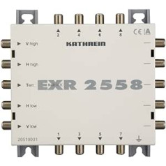 Kathrein EXR 2558 Satellite IF Distribution System Multiswitch (1 Satellite, 8 Subscriber Connections, Cascade, Class A)