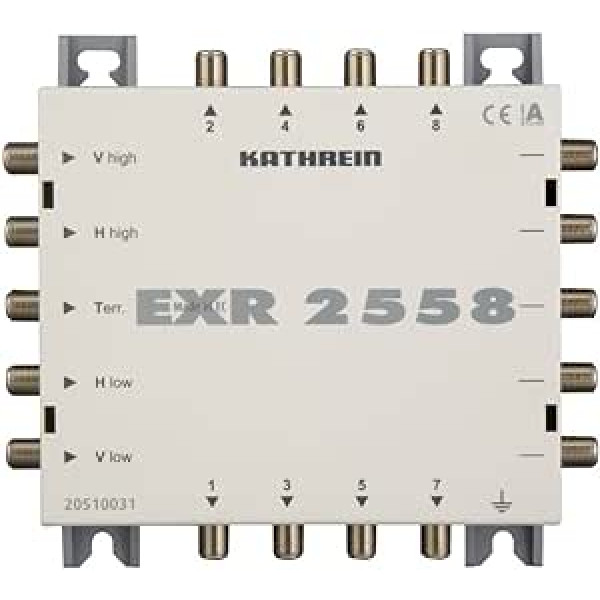 Kathrein EXR 2558 Satellite IF sadales sistēmas daudzslēdži (1 satelīts, 8 abonentu savienojumi, kaskāde, A klase)