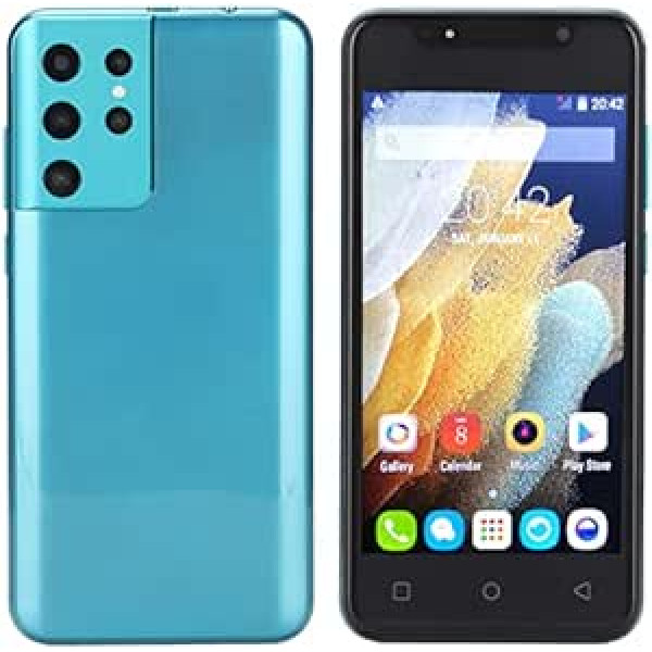 S21 Ultra viedtālrunis bez līguma, Android 6 mobilais tālrunis ar 5,0 collu HD displeju, 512 MB/4 GB 128 GB paplašināms, 2 MP + 2 MP kamera, sejas ID, Android 6 mobilais tālrunis ar divām SIM kartēm, MTK6572 divkodolu (ES)