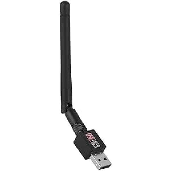 WiFi USB adapteris personālajam datoram, 300 Mbps USB 2.0 2,4 GHz signāla bezvadu tīkla karte WiFi adapteris Dongle signāla raiduztvērēja atbalsts 64/128 bitu WEP, atbalsts operētājsistēmai Windows 2000/XP/Vista /