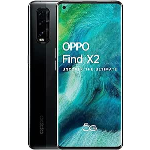 OPPO Find X2 viedtālrunis 256 GB, 12 GB, divas SIM kartes, melns