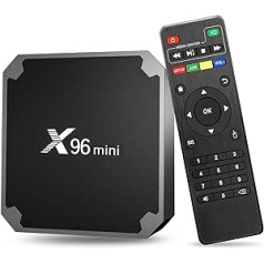 X96 Mini Smart TV Box Android 7.1.2 Amlogic S905W četrkodolu 2,4 GHz WiFi 1G8G/2G16G WiFi 4K HD televizora pierīces multivides atskaņotājs 2GB + 16GB melns