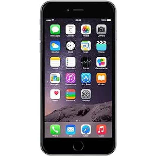 Apple iPhone 6 Plus 5,5 collu viedtālrunis 5,5 collu Retina M8 Motion Coprozessor 8 megapikseļu iSight Camera 1080P HD/16 GB iekšējā atmiņa un Nano Sim — iOS 8), pelēks