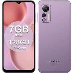 Ulefone Note 14 Handy Ohne Vertrag Günstig, 4G viedtālrunis 7GB RAM 128GB Erweiterbar 4500mAh un 8MP kamera 6,52 Zoll 3 slots Android 12/Face ID/GPS/WiFi/FM/Große Vi Schrift Dual