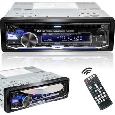 Alondy automašīnas radio ar CD/DVD atskaņotāju Bluetooth USB, 1 din CD uztvērējs ar RDS radio FM AM brīvroku komplekts MP3 SD AUX