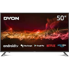 DYON Smart 50 AD 125,7 cm (50 collu) televizors (4K Ultra HD, HD trīskāršais uztvērējs, Google Play veikals, Google palīgs, Prime Video, Netflix, BT tālvadības pults ar mikrofonu) [Modeļa gads 2021]