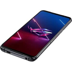 ASUS ROG Phone 5s 5G viedtālrunis (17,2 cm (6,78 collas) FullHD+ 144 Hz AMOLED displejs, 64 MP trīskāršā kamera, Snapdragon 888+, 16 GB RAM, 512 GB atmiņa) Melns