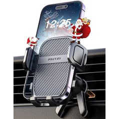 Pnitri Mobile Phone Holder Car, Ventilation Protection Car Mobile Phone Holder Hook Clip and Legs Double Support 360° Rotatable Car Mobile Phone Holder for iPhone Android Smartphone (4.0 - 7.0 Inches)