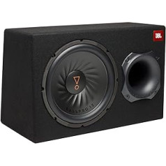 JBL BassPro 12 aktīvā zemfrekvences skaļruņa komplekts - Bass Reflex Woofer JBL Box Large, 30 cm, 450 vatu pastiprinātājs, automašīnas skaņas sistēma un automašīnas Hi-Fi basu skaļruņa korpuss, melns