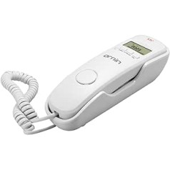 Ornin T112 Trimline Landline Telephone with Caller ID, Wall-Mounted, Non-Straight White