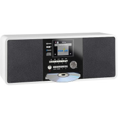 Imperial DABMAN i200 CD interneta radio / DAB+ radio digitālais radio ar CD atskaņotāju (Stereo skaņa, interneta radio/DAB+/DAB/FM, WLAN, LAN, Bluetooth, Aux-In, Line-Out, Spotify) Balts