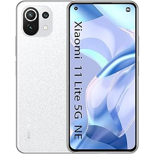 Xiaomi 11 Lite 5G NE viedtālrunis 6,55 collu FHD + AMOLED DotDisplay, Qualcomm® Snapdragon™ 778G, trīskāršs Cámara de 64MP+8MP+5MP, 4250mAh akumulators, 6+128GB Snowflake White