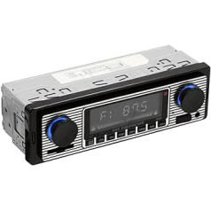 Car Radio with Bluetooth Hands-Free Kit, USB/SD/AUX/MP3 Music Stereo Player, Car Radio Wireless Remote Control Included, Retro Electronic Digital Car Accessories, 4 x 60 Watt