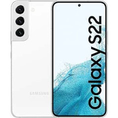 Samsung Galaxy S22, Android viedtālrunis bez līguma, 6,1 collu dinamisks AMOLED displejs, 3700 mAh akumulators, 256 GB/8 GB RAM, mobilais tālrunis fantoma baltā krāsā, ieskaitot -