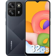 Blackview Wave 6C mobilais tālrunis bez līguma, 4 GB + 32 GB/1 TB paplašināms Android 13 Octa Core 6,52 collu HD+ viedtālrunis, 8 MP + 5 MP panorāmas kamera 5100 mAh, 4 G div SIM karte, bez simbloķēšanas