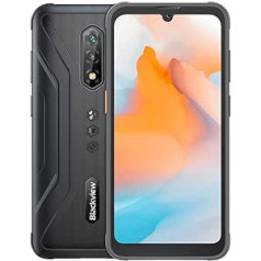 Blackview Outdoor Mobile Phone Without Contract BV5200, ArcSoft® 13MP + 5MP, 4GB + 32GB (1TB Extension), Android 12 Dual SIM IP68 MIL-STD-810H Waterproof Smartphone, 6.1 Inch HD+, 5180 mAh Battery,