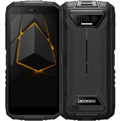 DOOGEE Android 12 āra mobilais tālrunis bez līguma S41, Ouad Core 3GB + 16GB (paplašināms 1TB), 6300mAh akumulators, 8MP trīskāršā kamera, IP68 IP69K triecienizturīgs viedtālrunis, divas SIM kartes, 5,5 collu HD+, GPS melns