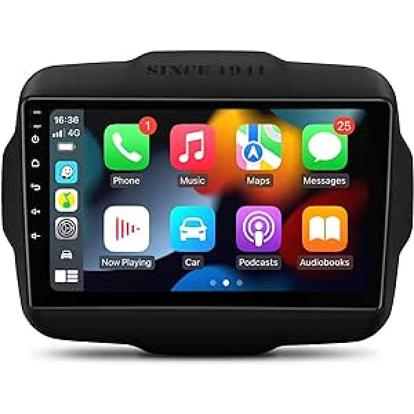 XTRONS Android 10 automašīnas radio ar 9 collu IPS ekrānu GPS navigācijas radio integrēts DSP atbalsts pilnas RCA izejas CarAutoPlay TPMS OBD WiFi priekš Jeep Renegade 2015-2020