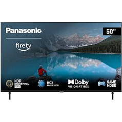 Panasonic TX-50MXW834, 50 collu 4K Ultra HD LED viedais televizors, augsta dinamiskā diapazona (HDR), Dolby Atmos un Dolby Vision, Fire TV, Prime Video, Alexa, Netflix, spēles režīms, melns