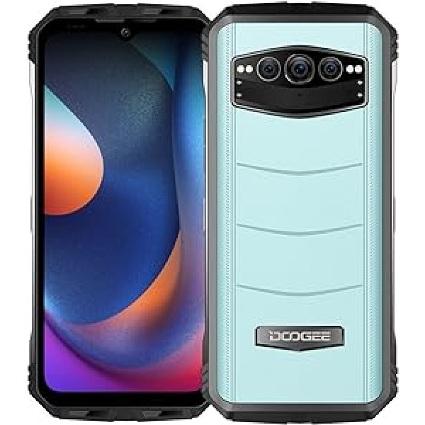 DOOGEE S100 āra viedtālrunis bez līguma, 108MP trīskāršā kamera (20MP IR Night Vision), Helio G99 12GB + 256GB, 10800mAh akumulators, 6,6 collu 120Hz FHD+, IP68 Robust Android 12 mobilais tālrunis,