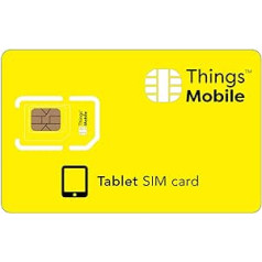 SIM card DATI PREPAGATA for tablet - Things Mobile - with worldwide coverage and GSM/2G/3G/4G LTE multioperator network without fixed costs and competitive advantages with 10 € including credit card.