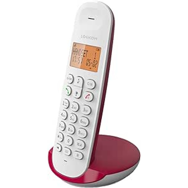 Logicom Iloa 150 Cordless Landline Telephone without Answering Machine - Solo - Analog and DECT Phones - Raspberry