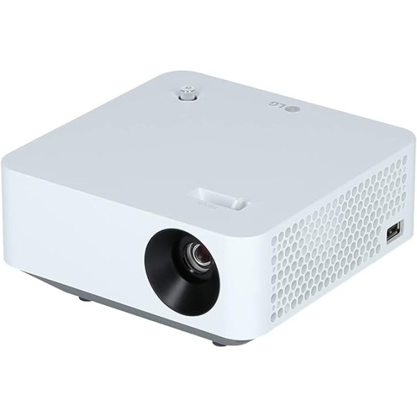 LG Electronics PF510Q projektors ar projekcijas diagonāli līdz 120 collām, CineBeam LED projektors, Full HD (450 lūmeni, bezvadu ekrāna koplietošanas funkcija, Bluetooth, skaņa, webOS 22), balts