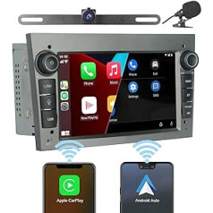 LXKLSZ automašīnas radio saderīgs ar bezvadu Carplay/Android automobilim Vauxhall Antara Zafira Corsa Vivaro Combo ar 7 collu skārienekrānu/Bluetooth/spoguļa saiti/FM/AM/USB/Stūres vadību/atpakaļgaitas vadību